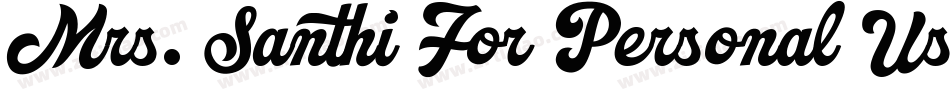 Mrs. Santhi For Personal Use Only字体转换